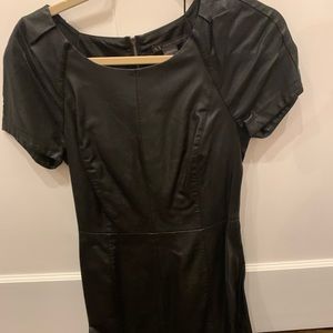 Armani Exchange faux leather dress